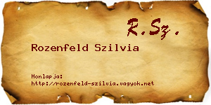 Rozenfeld Szilvia névjegykártya