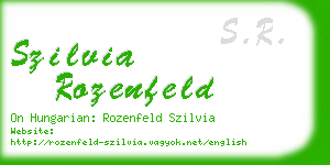 szilvia rozenfeld business card